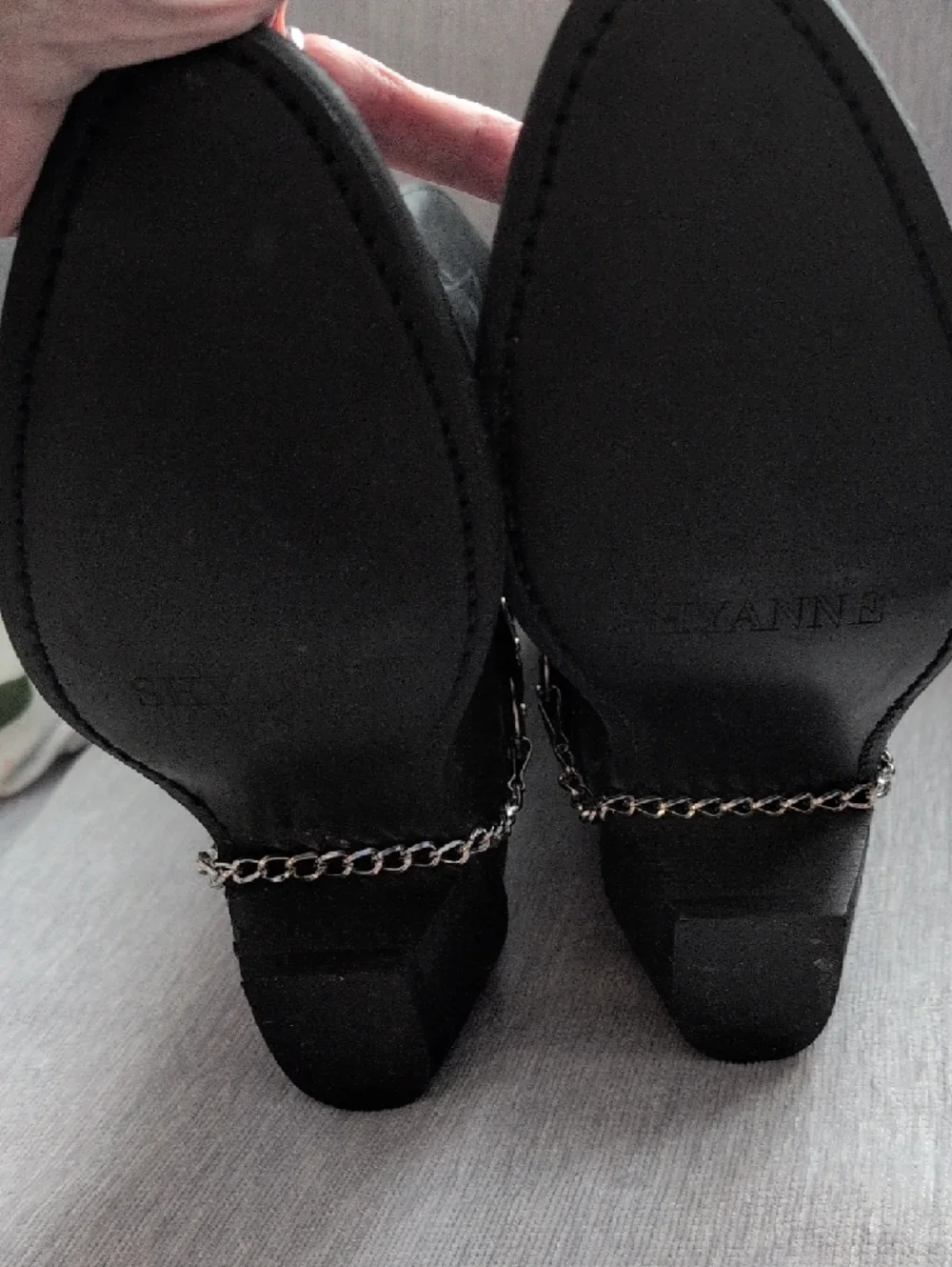 Shyanne Black Western Slouchy Boots w/Removable Studded Straps